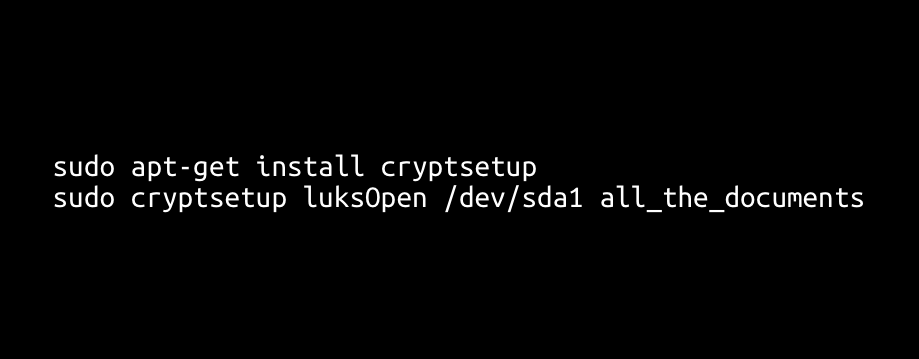 Mounting LUKS encrypted external drive on Raspberry Pi